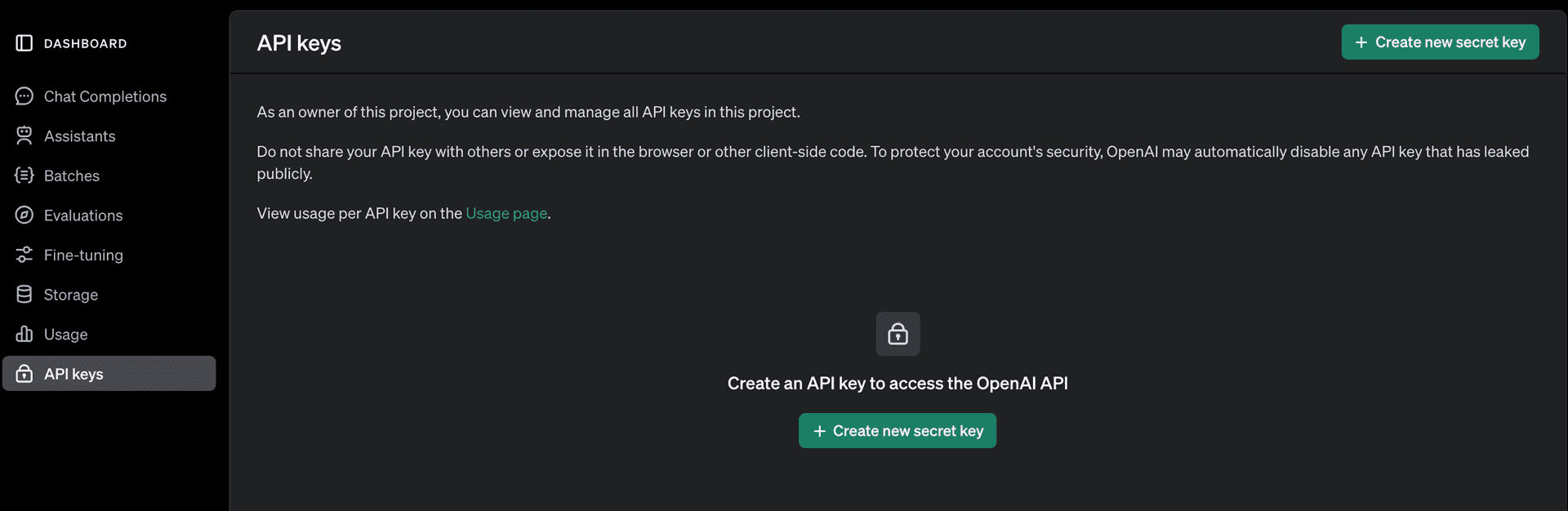 Open AI API key