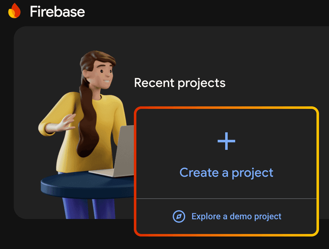 Firebase create project